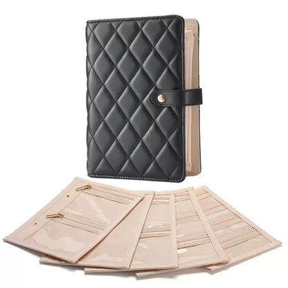 Jewelry Storage Box, Storage Bag, Convenient Jewelry Storage Book Ring Binder, Transparent Zipper Velvet Jewelry Bag, Travel Ess